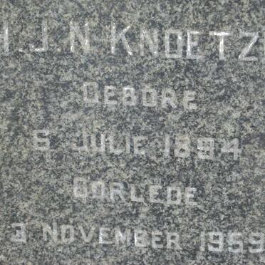 KNOETZE H.J.N. 1894-1959