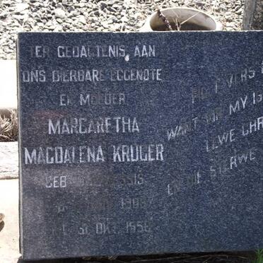 KRUGER Margaretha Magdalena DU PLESSIS 1908-1958