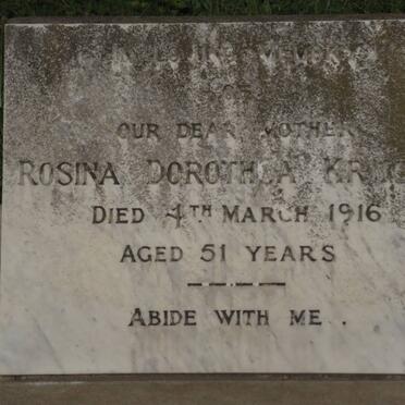 KRUGER Rosina Dorothea -1916