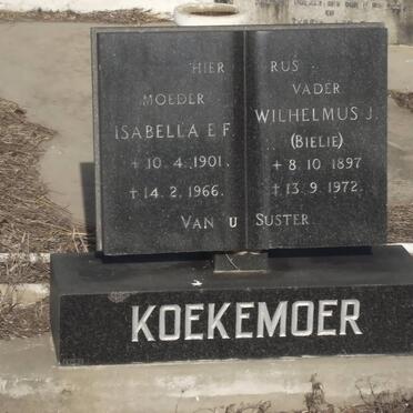 KOEKEMOER Wilhelmus J. 1897-1972 &amp; Isabella E.F. 1901-1966