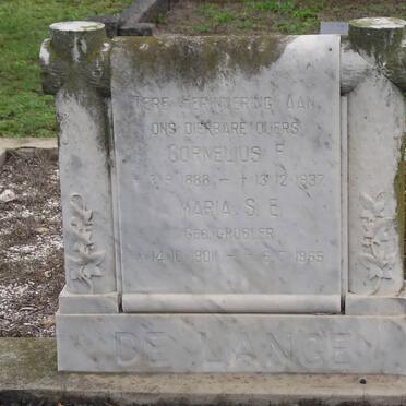 LANGE Cornelius F., de 1888-1937 &amp; Maria S.E. GROBLER 1901-1965