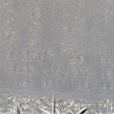 LO WHY Johnny 1873-1950