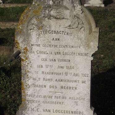 LOGGERENBERG Jacoba Cornelia, van VAN VUUREN 1884-1922 &amp; J.H.C. 1892-1941
