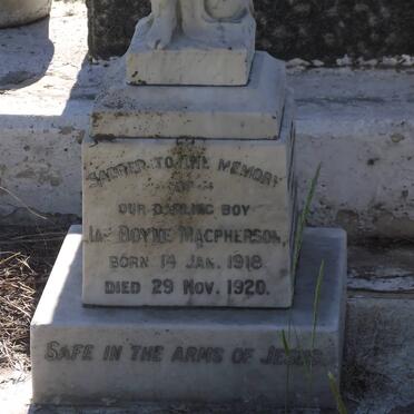 MACPHERSON Ian Boyne 1918-1920