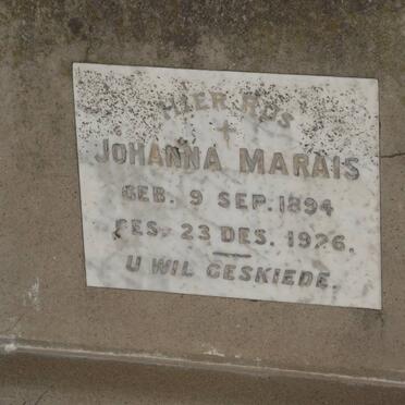 MARAIS Johanna 1894-1926