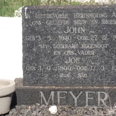 MEYER John 1940-1955 :: MEYER Joe 1899-1964