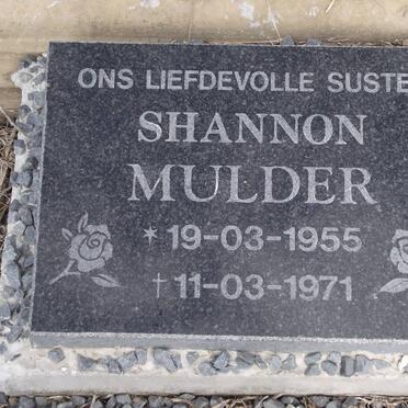 MULDER Shannon 1955-1971