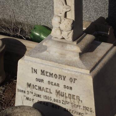 MULDER Michael 1905-1925