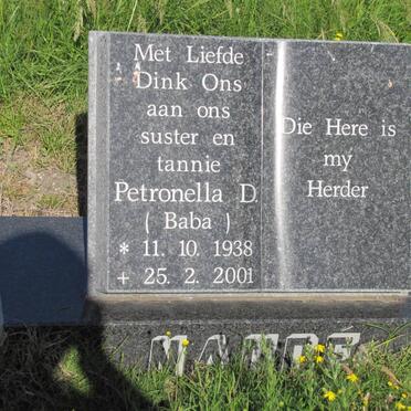 NAUDE Petronella D. 1938-2001