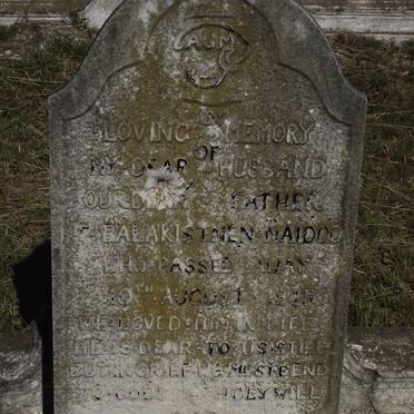 NAIDOO F. Balakistnen -1945