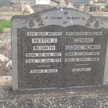 NESMITH Hester J. 1907-1976 &amp; Edward George 1910-1958