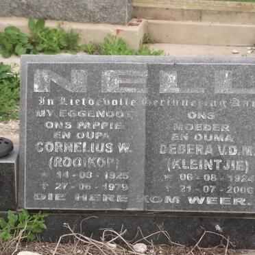 NELL Cornelius W. 1925-1979 &amp; Debera V.D.M. 1924-2006