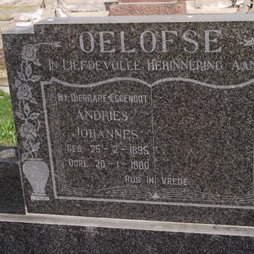 OELOFSE Andries Johannes 1895-1980