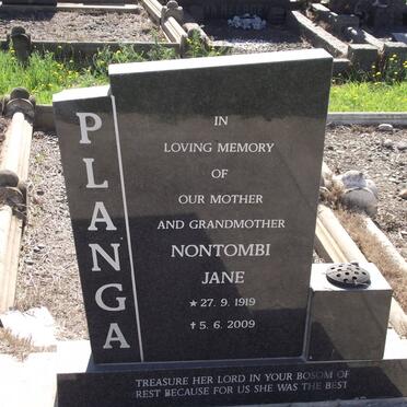 PLANGA Nontombi Jane 1919-2009