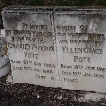 POTE Charles Everton 1887-1958 &amp; Ellen Grace 1891-1976