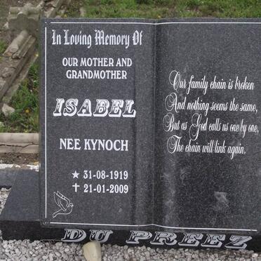 PREEZ Isabel, du nee KYNOCH 1919-2009