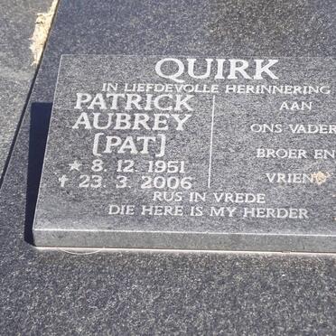 QUIRK Patrick Aubrey 1951-2006