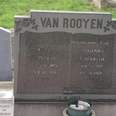 ROOYEN Louis Jacobus Petrus, van 1874-1948 &amp; Johanna Elizabeth 1887-1968