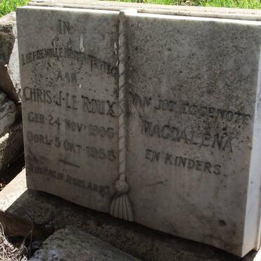 ROUX Chris J., le 1906-1958