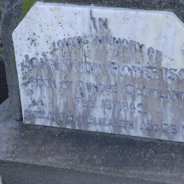 ROBERTSON John Kidd 1845-1902