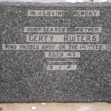 RUITERS Gerty -1959