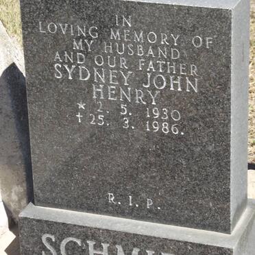 SCHMIDT Sydney John Henry 1930-1986