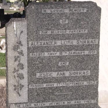 SHIRRAS Alexander Leith -1951 &amp; Jessie Ann -1952
