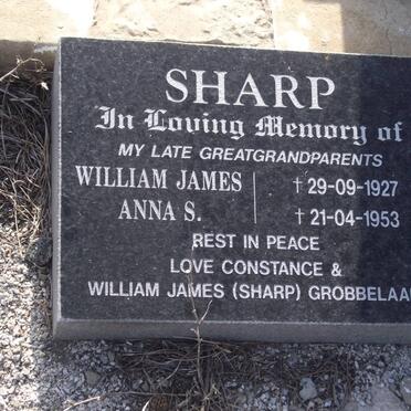 SHARP William James -1927 &amp; Anna S. -1953