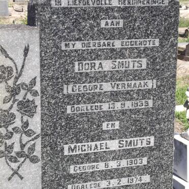 SMUTS Dora nee VERMAAK -1935 :: SMUTS Michael 1903-1974