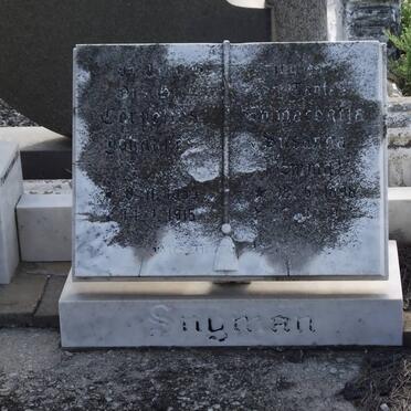 SNYMAN Cornelius Johannes 1853-1915 &amp; Emmerentia Susanna Nommal 1898-1977