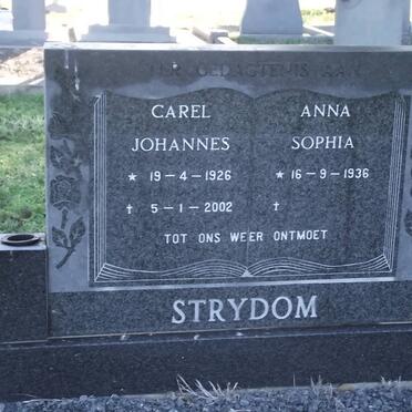 STRYDOM Carel Johannes 1926-2002 &amp; Anna Sophia 1936-