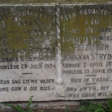 STRYDOM Daniel Benjamin 1866-1954 &amp; Elizabeth Johanna 1872-1942