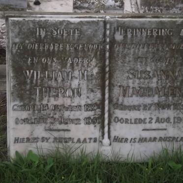 THERON William M. 1891-1950 &amp; Susanna Magdalena 1895-1978