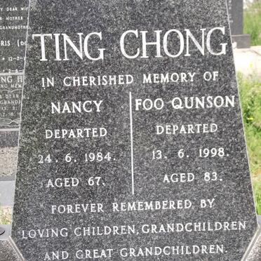 TING CHONG Nancy -1984 &amp; Foo Qunson -1998
