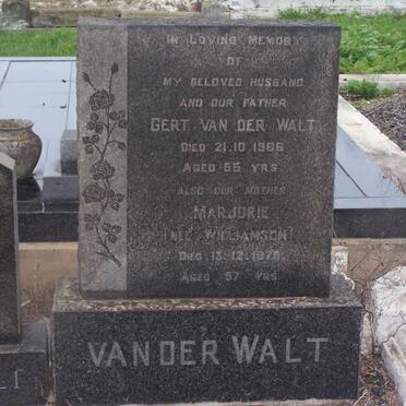 WALT Gert, van der -1966 &amp; Marjorie WILLIAMSON -1970