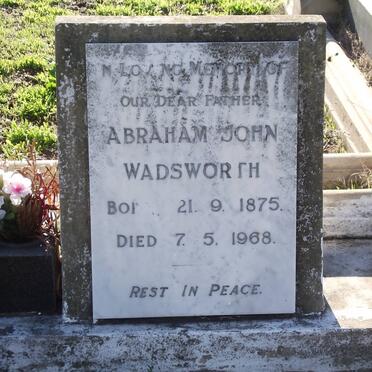 WADSWORTH Abraham John 1875-1968