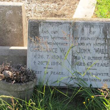 WALL John -1954 &amp; Constance W. 1898-1984