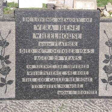 WHEELHOUSE Vera Irene nee FEATHER -1945