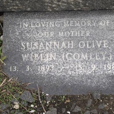 WIBLIN Susannah Olive nee COMLEY 1893-1983