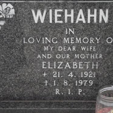 WIEHAHN Elizabeth 1921-1979