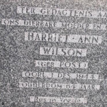 WILSON Harriet Ann nee POST -1944