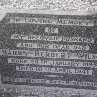 WILSON Harry Herbert 1895-1941