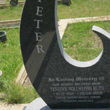 PETER Tenjiwe Nolusapho Ruth 1951-2009