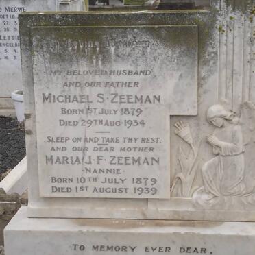 ZEEMAN Michael S. 1879-1934 &amp; Maria J.F. 1879-1939