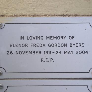 BYERS Elenor Freda Gordon 1911-2004