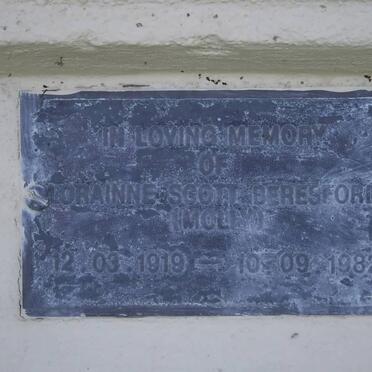 BERESFORD Lorainne Scott 1919-1982