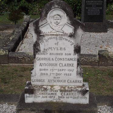 CLARKE George Ayscough 1875-1949 :: CLARKE Myles 1917-1922