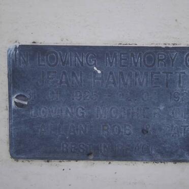 HAMMETT Jean 1925-1987