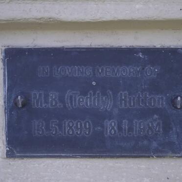 HUTTON M.B. 1899-1984