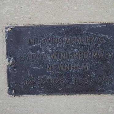 NEWNHAM Sylvia Winifred Mary 1928-1993